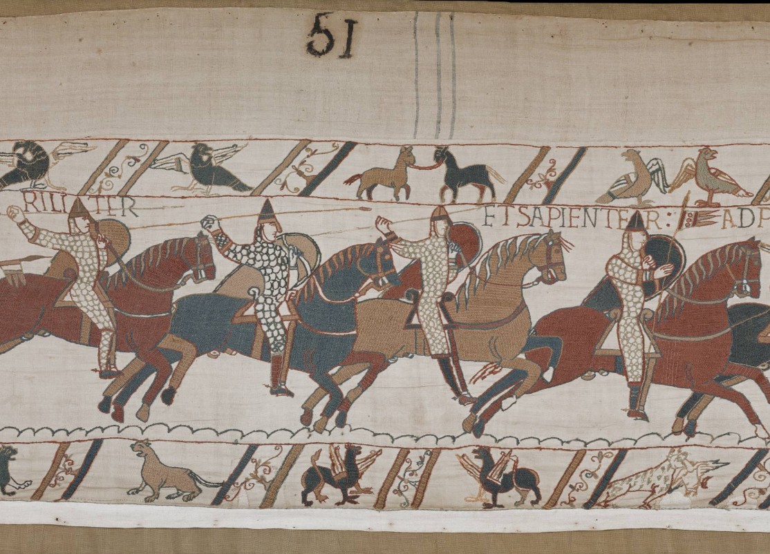 Lucien Desmant assiette décorative tapisserie de Bayeux Normandie -photo-4