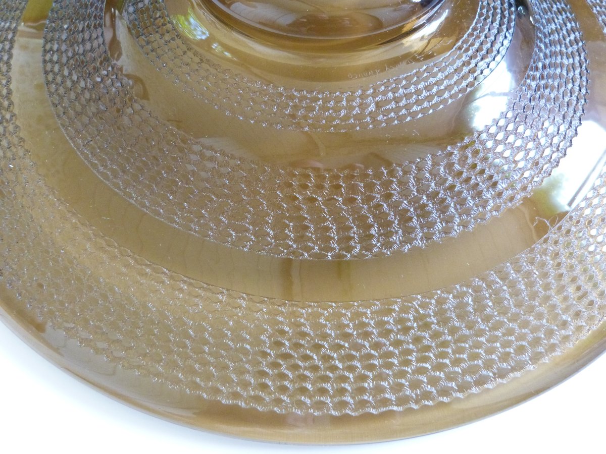 Daum Large Art Deco Acid-etched Glass Bowl-photo-1
