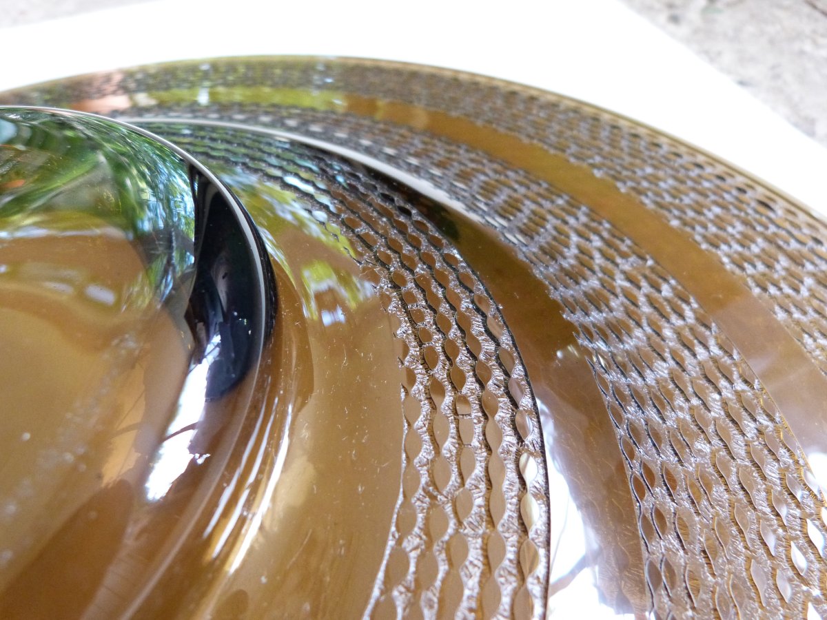 Daum Large Art Deco Acid-etched Glass Bowl-photo-3