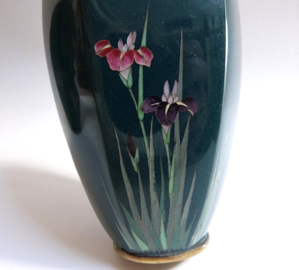 Japon période Meiji  paire de vases en émail cloisonné -photo-4