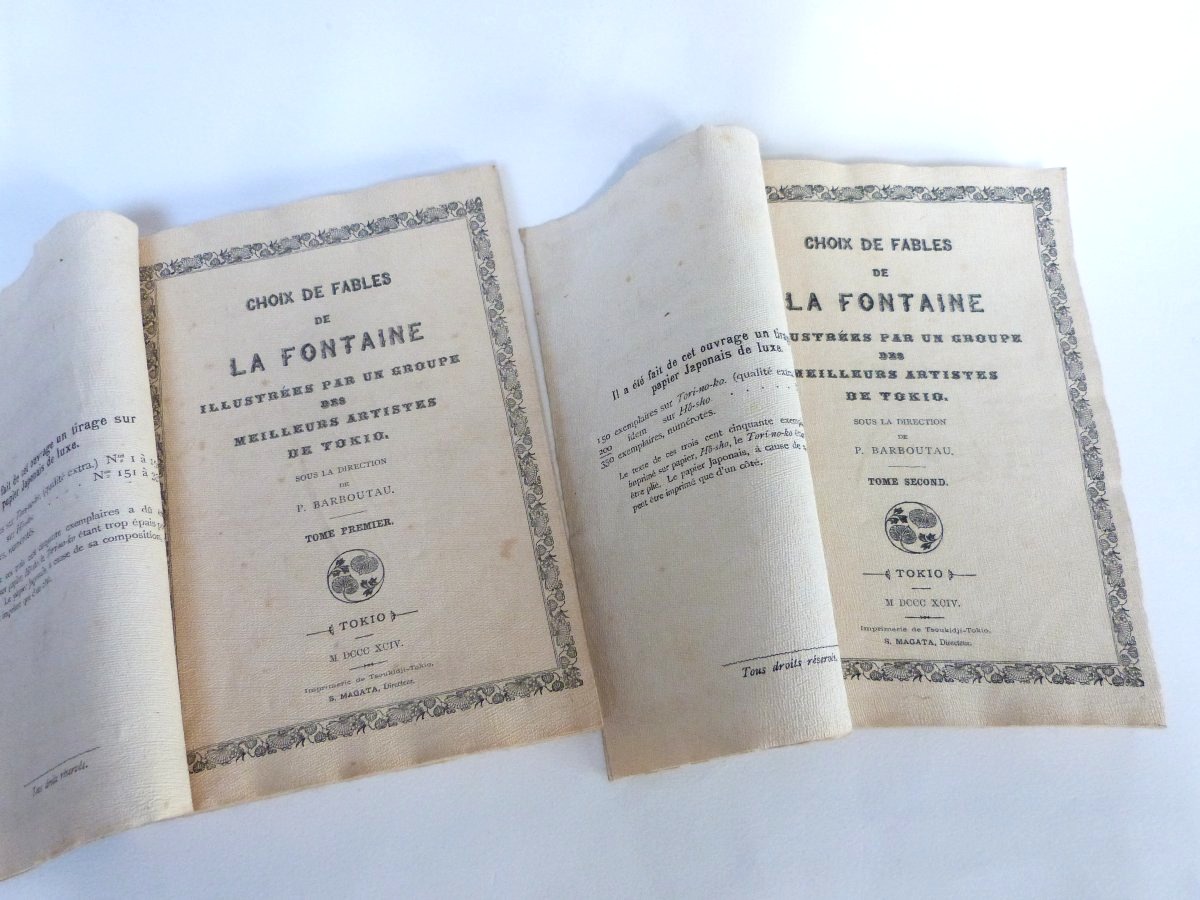 Fables By La Fontaine, Illustrated By Tokyo’s Finest Artists, 1894, Japonism, In A Slipcase -photo-3