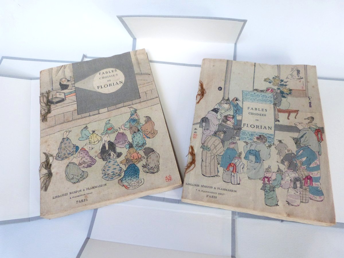 Fables de Florian illustrées par les meilleurs artistes de Tokio Japonisme XIXe sous étui -photo-2