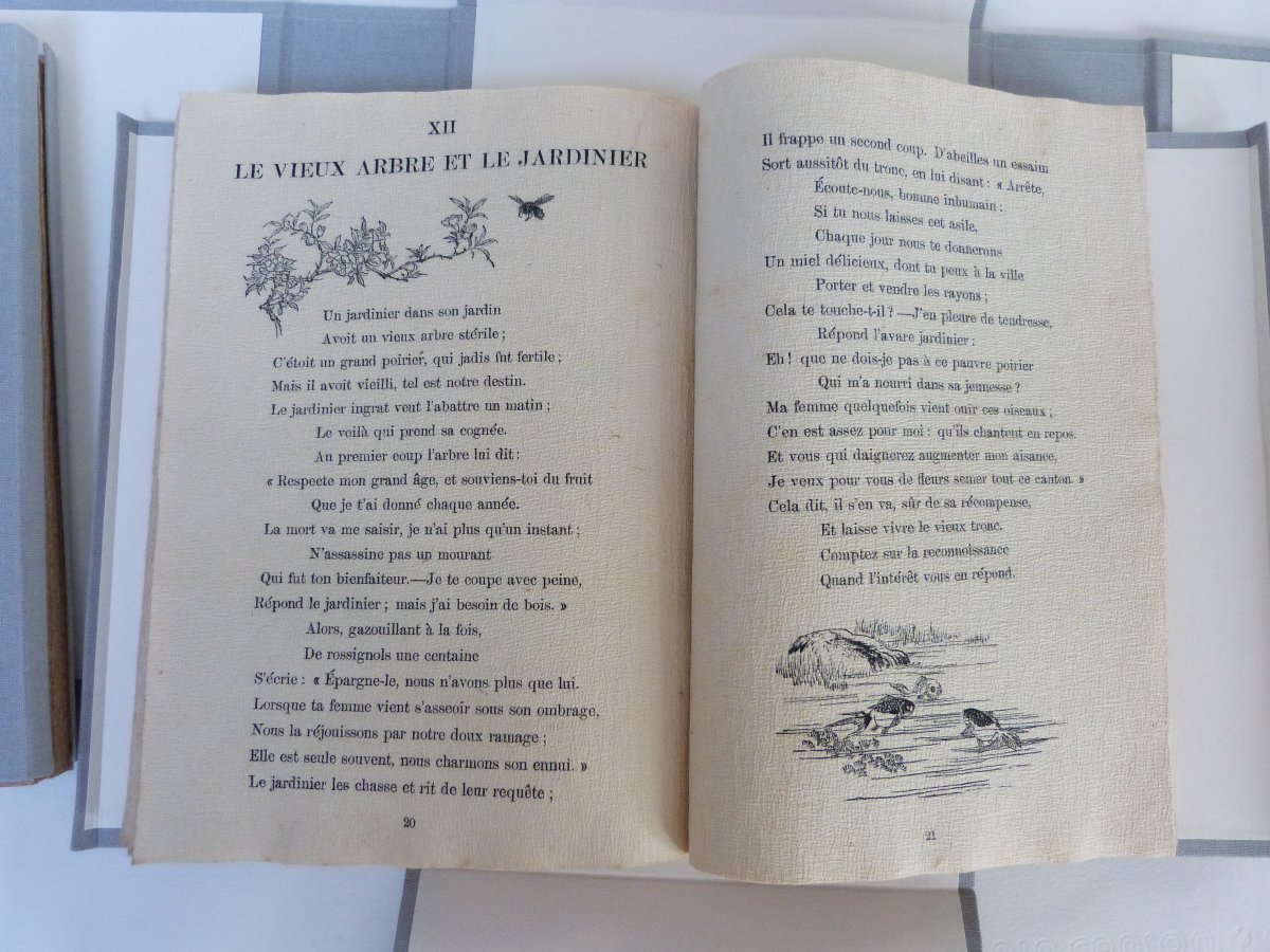 Fables de Florian illustrées par les meilleurs artistes de Tokio Japonisme XIXe sous étui -photo-5