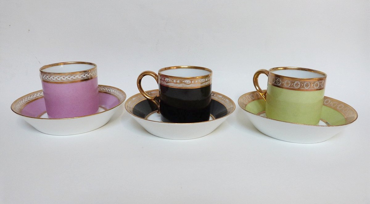 Dilh And Guerhard, 6-cup Porcelain Cups From Paris, 18th Century -photo-3