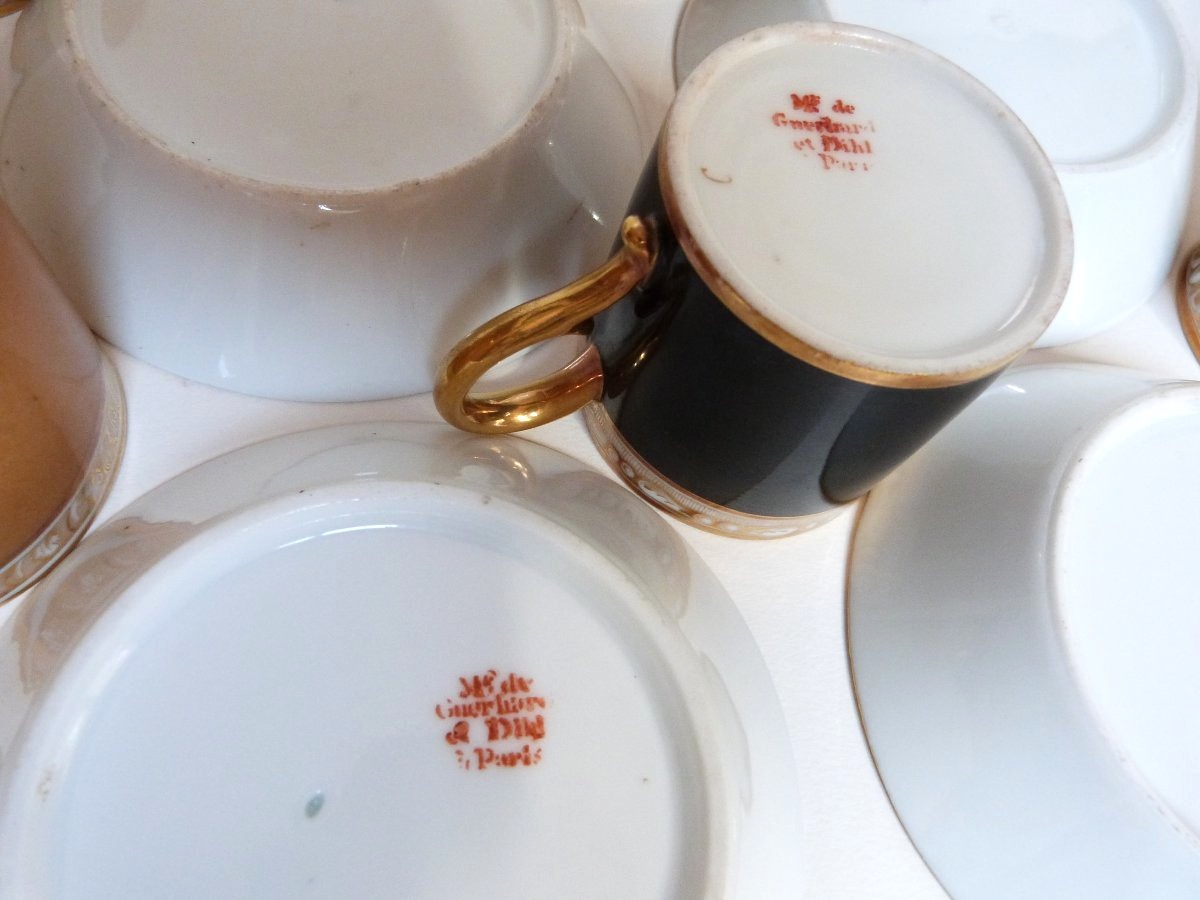 Dilh And Guerhard, 6-cup Porcelain Cups From Paris, 18th Century -photo-4