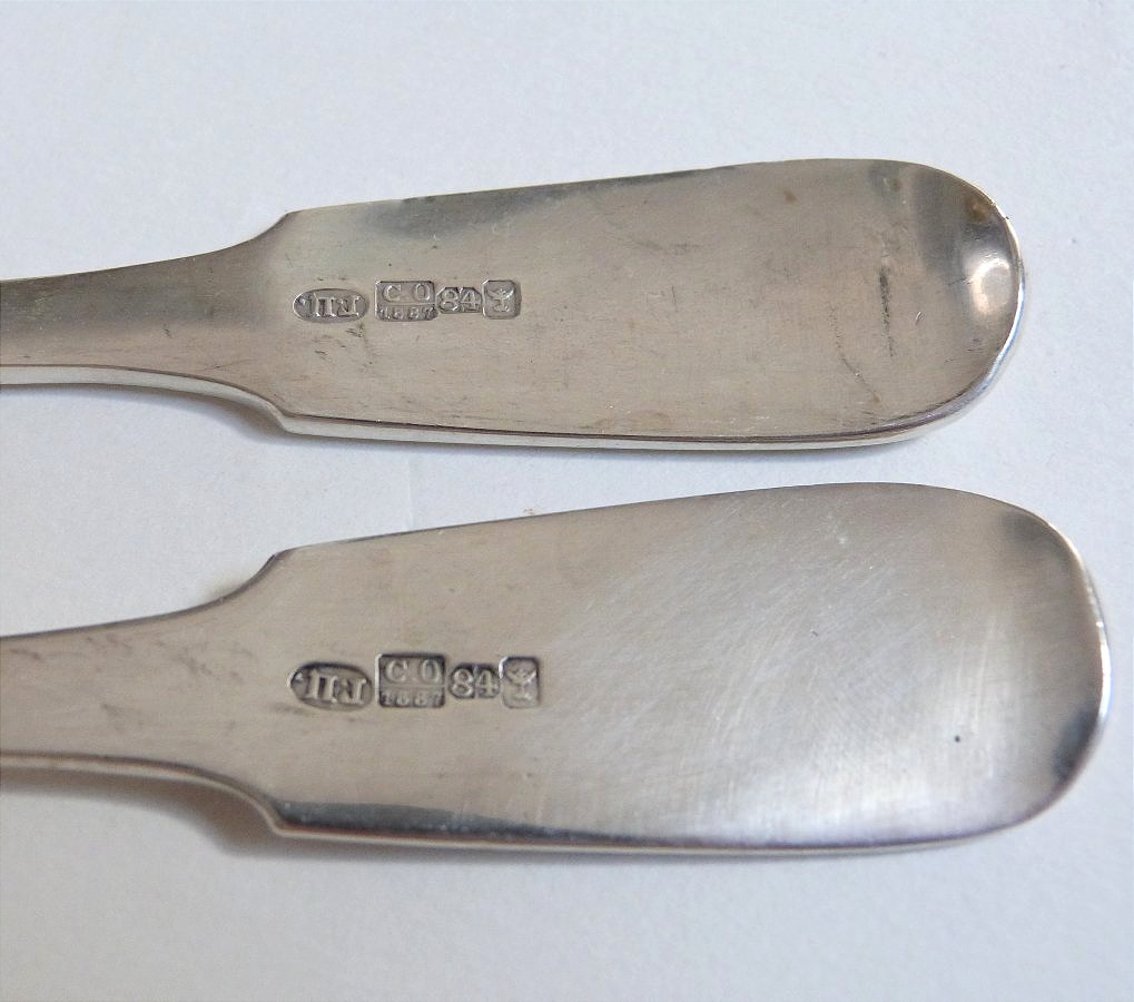 Ukraine, Odessa, 1887: A Rare Pair Of Solid Silver Forks -photo-2
