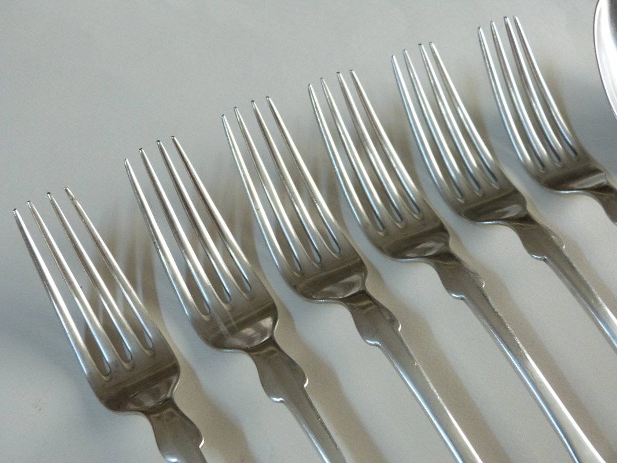 19th-century Vienna Solid Silver Cutlery, Austria-hungary -photo-3