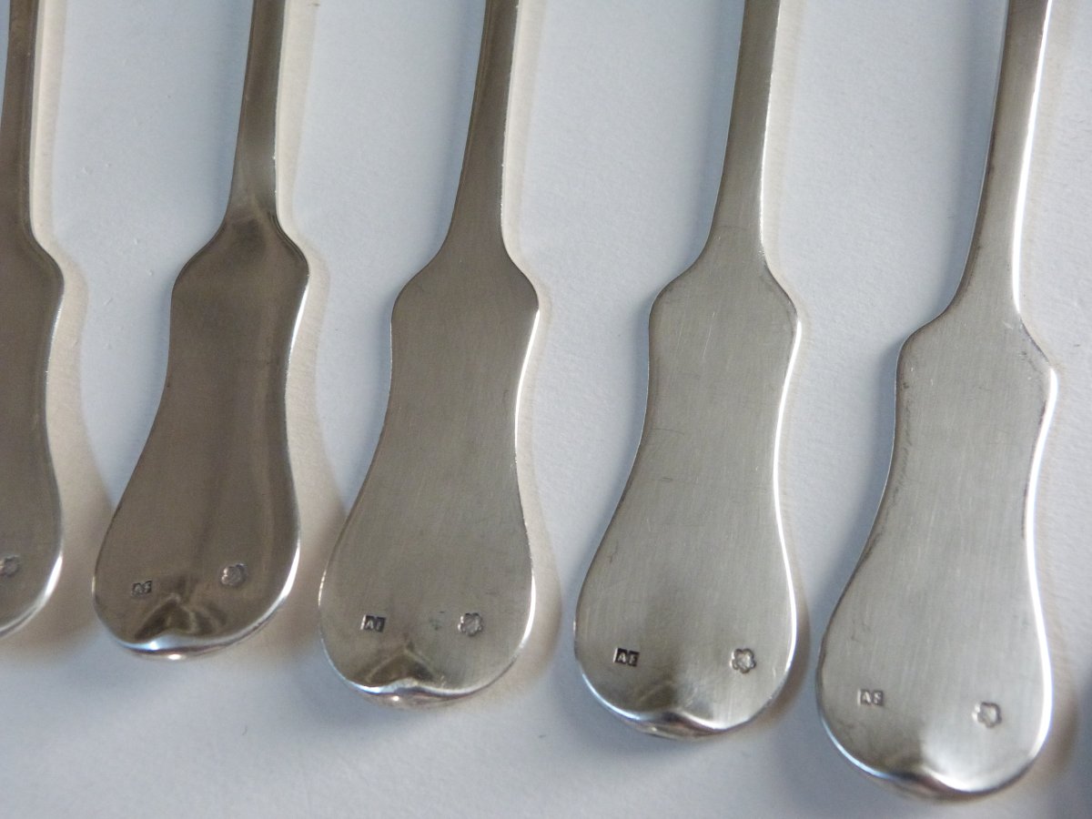 19th-century Vienna Solid Silver Cutlery, Austria-hungary -photo-5