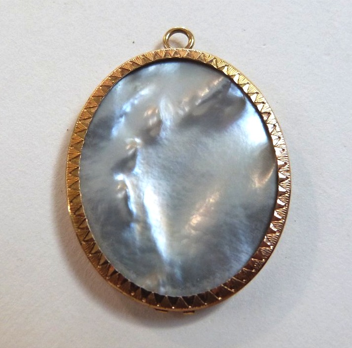 médaillon en or 18 carats et portrait en miniature d'époque Louis XVI -photo-2