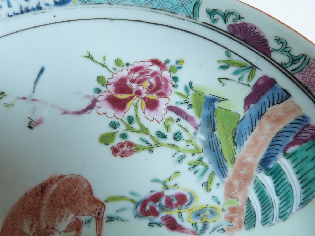 coupe en porcelaine de Chine Yongzheng  début du XVIIIeme siècle famille rose-photo-3