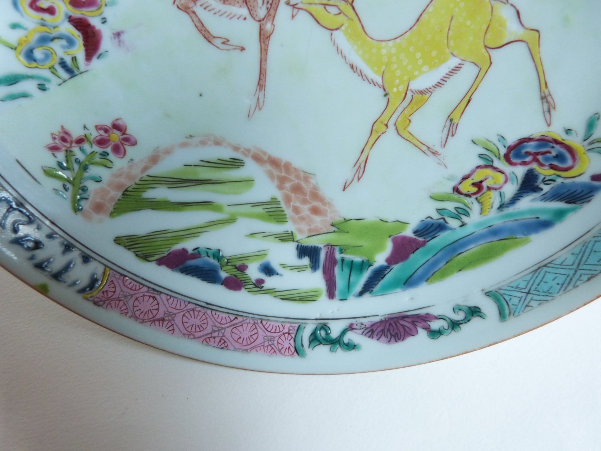 coupe en porcelaine de Chine Yongzheng  début du XVIIIeme siècle famille rose-photo-1