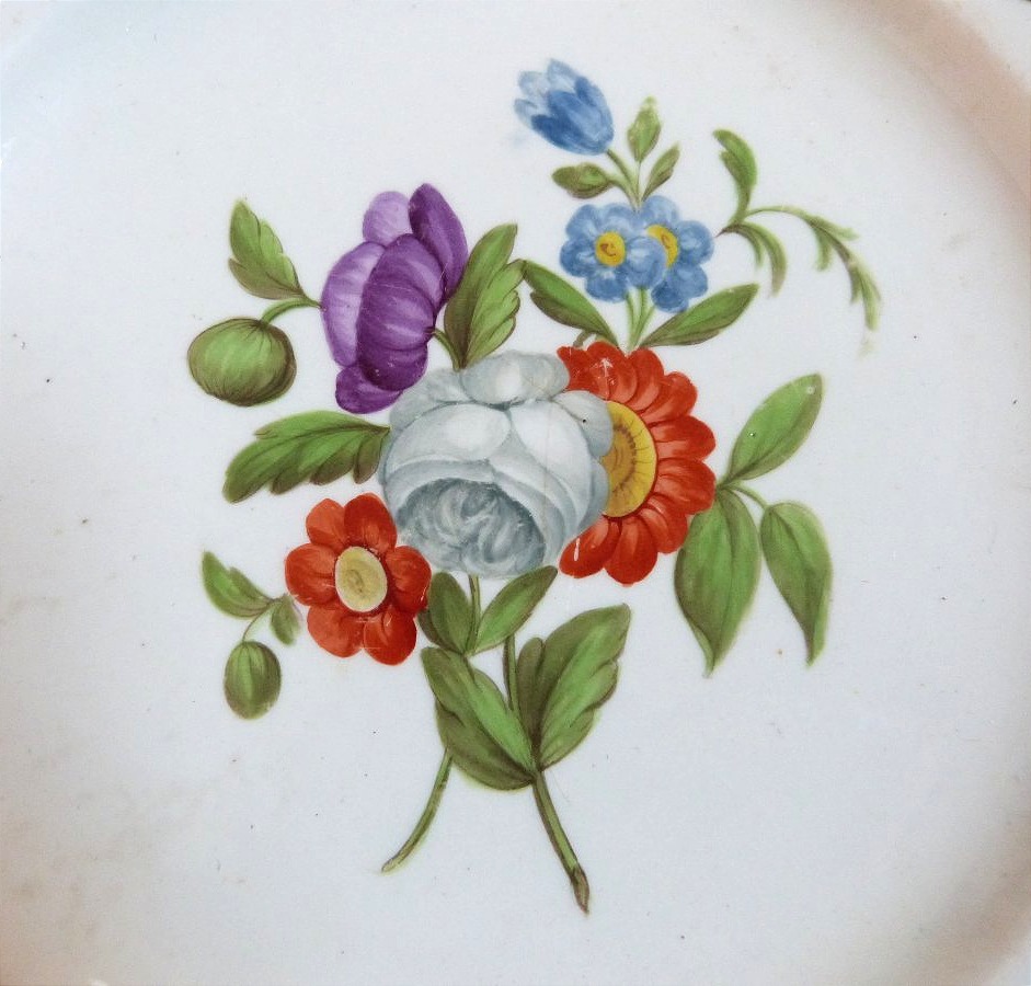 18th-century Porcelain Plate, Paris Or Brussels 