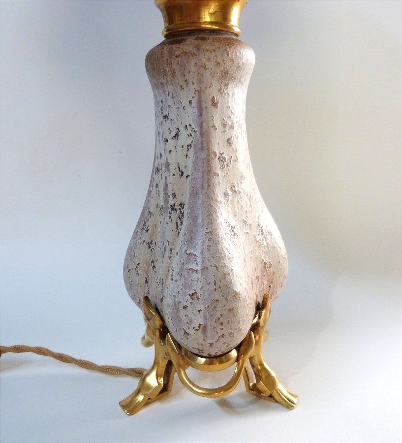 Atelier de Glatigny et G Keller vase pied de lampe art nouveau -photo-2