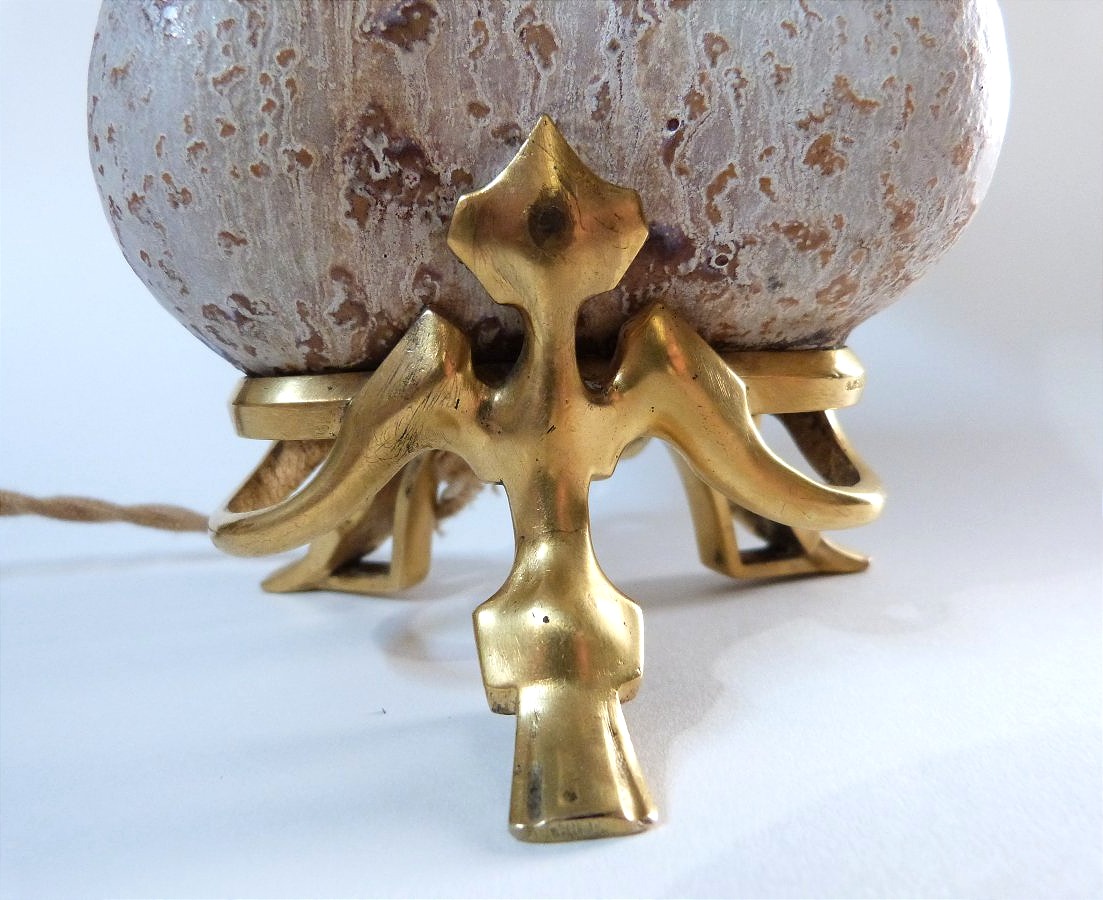 Atelier de Glatigny et G Keller vase pied de lampe art nouveau -photo-2