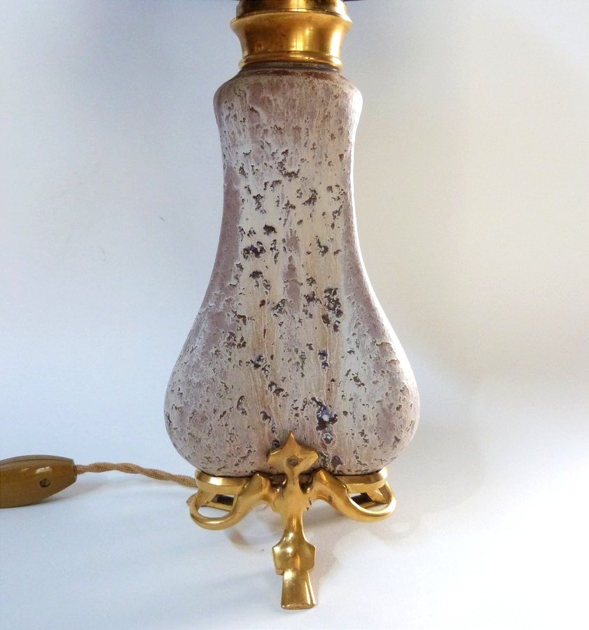Atelier de Glatigny et G Keller vase pied de lampe art nouveau 