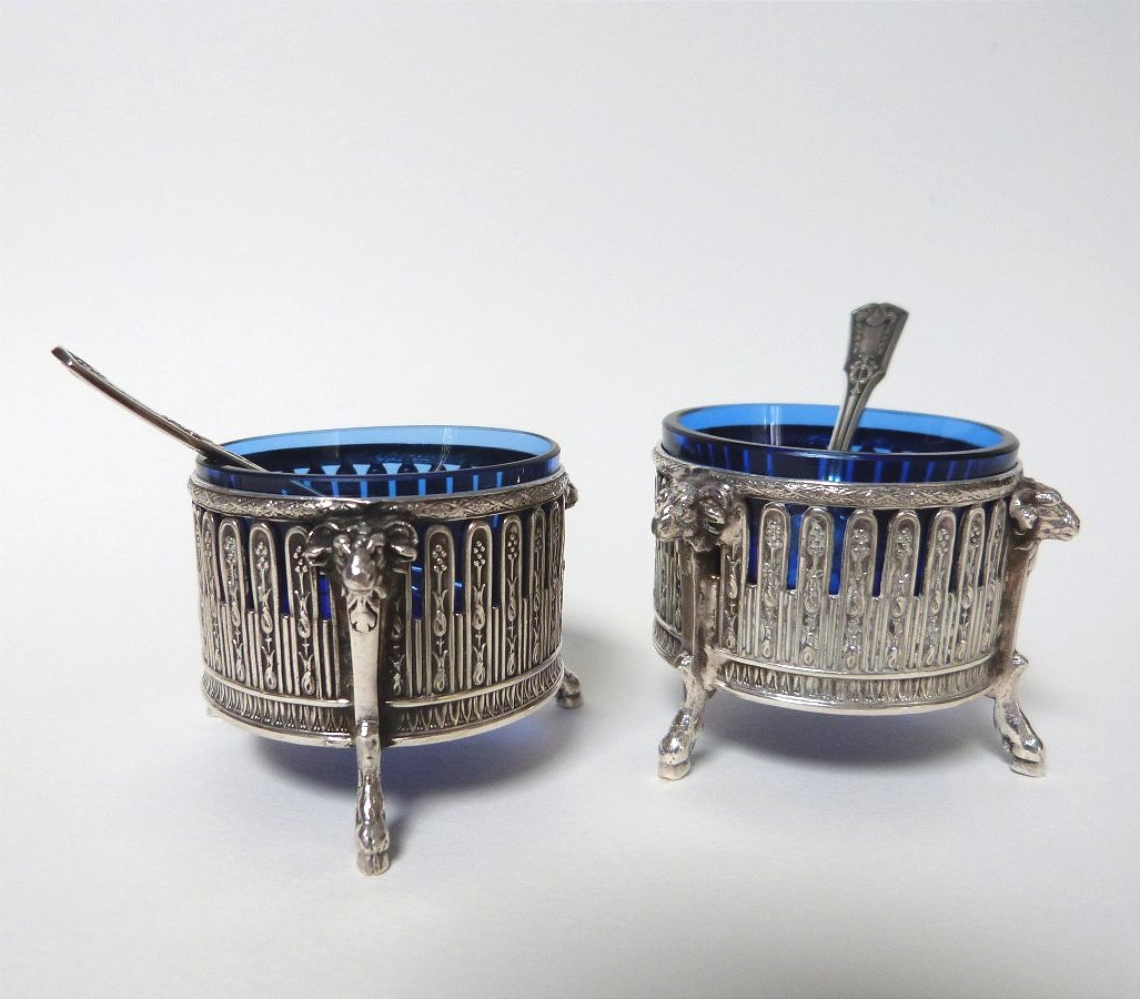 Louis XVI-style Silver-plated Metal Salt And Mustard Shakers -photo-4