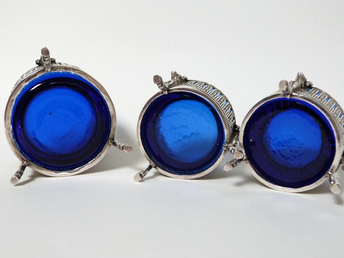 Louis XVI-style Silver-plated Metal Salt And Mustard Shakers -photo-5