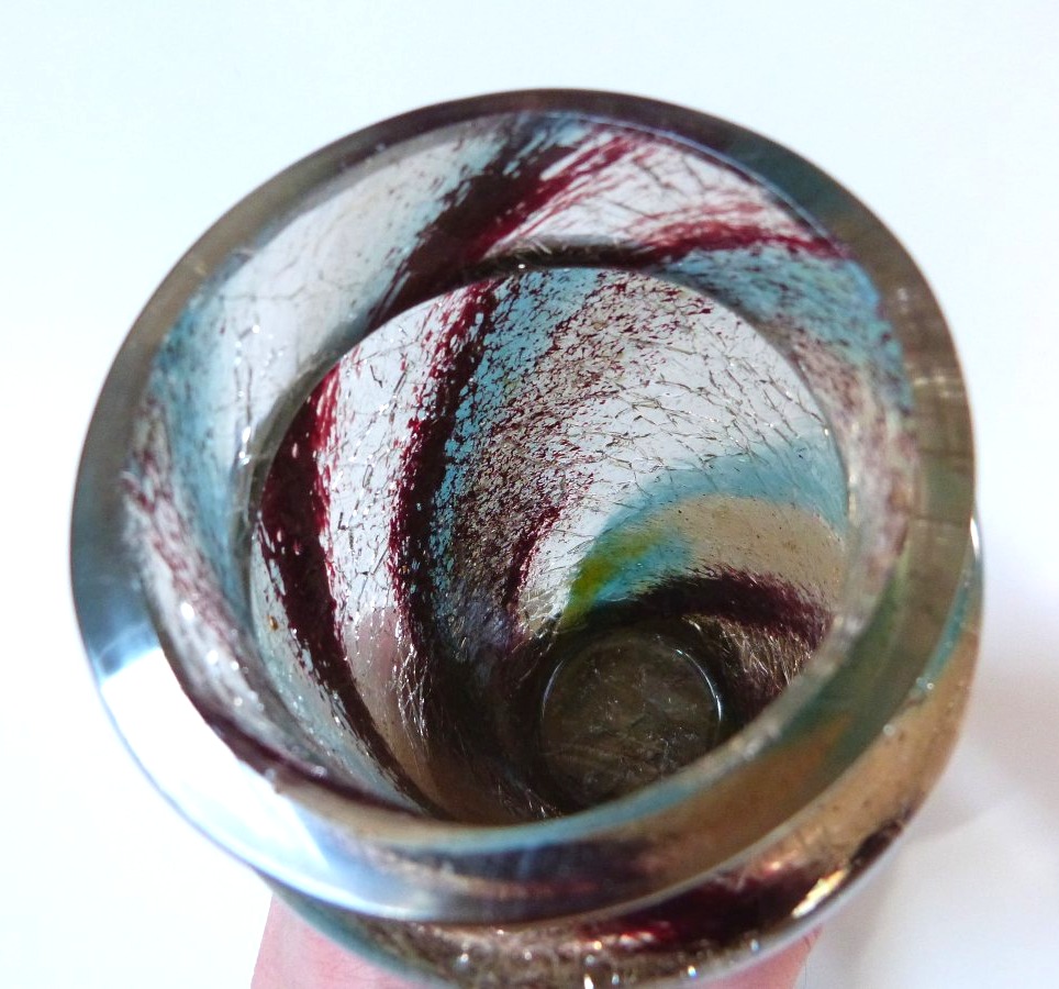 François Eugène Rousseau vase en cristal craquelé -photo-4
