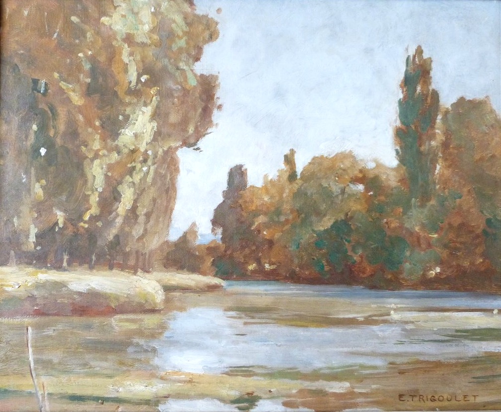 Eugène Trigoulet huile sur toile paysage -photo-2