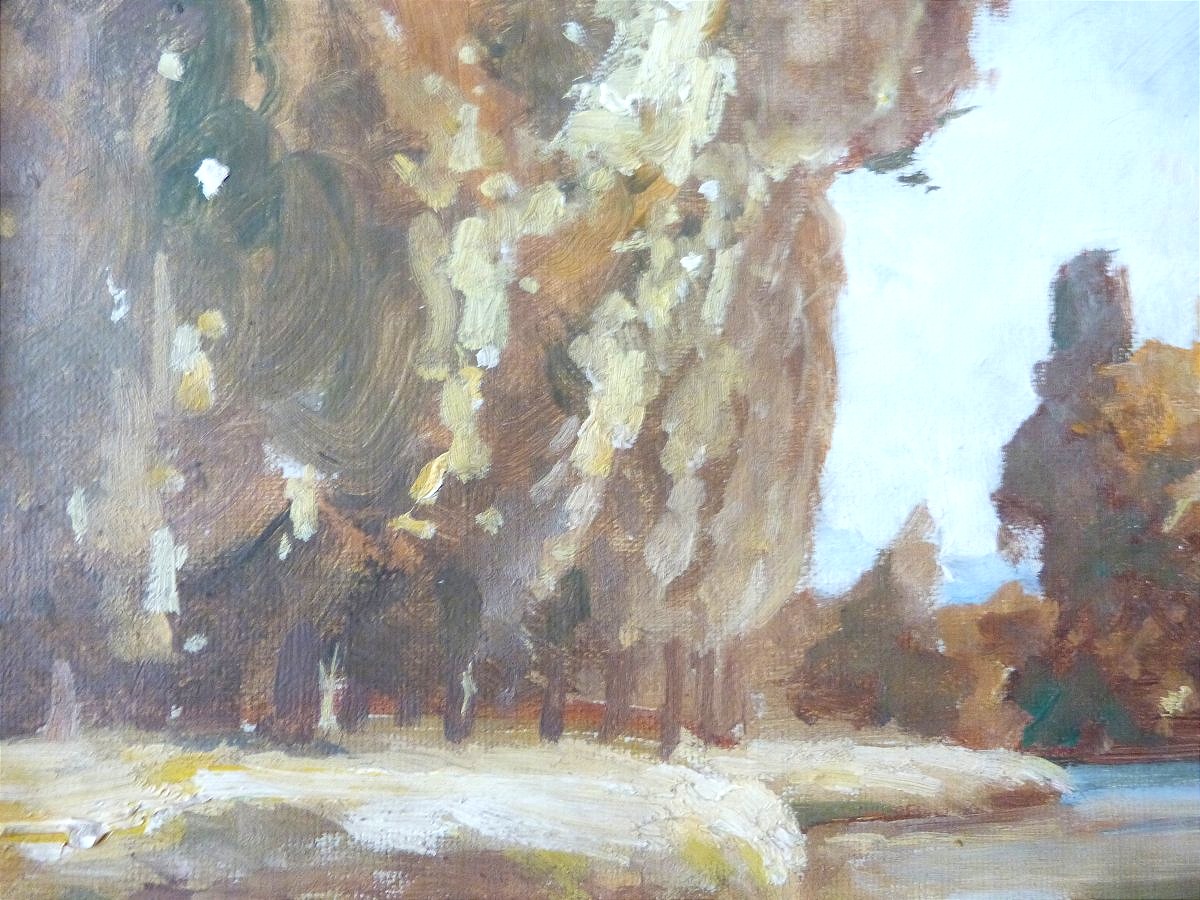Eugène Trigoulet huile sur toile paysage -photo-2