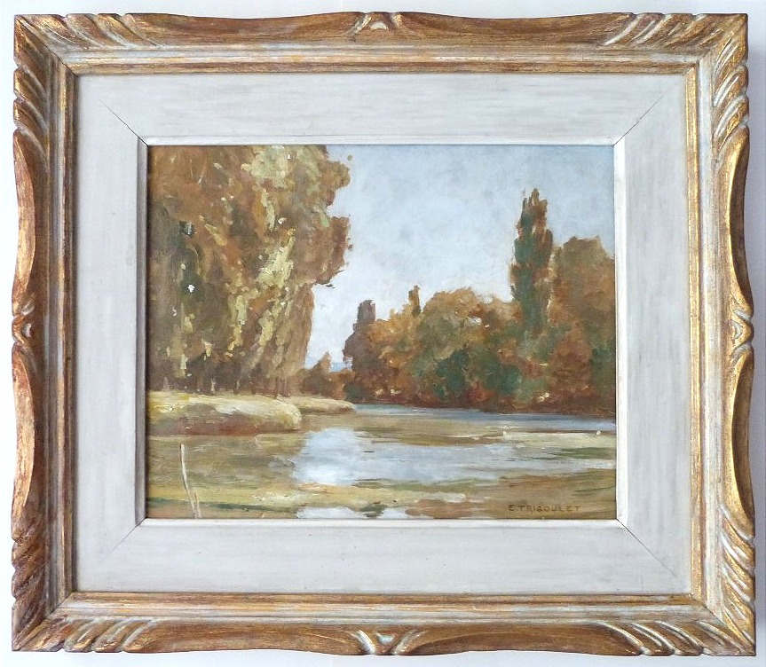 Eugène Trigoulet huile sur toile paysage 
