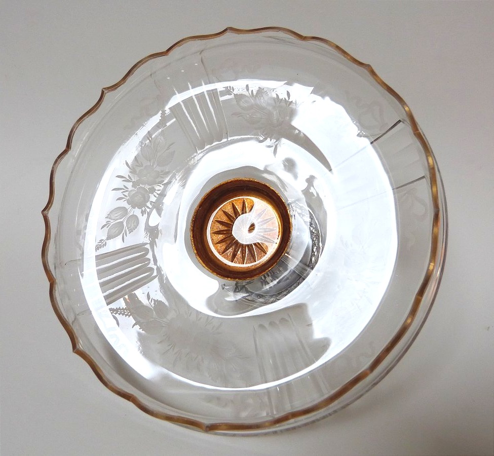 Solid Silver And Engraved Crystal Display Bowl In The Louis XVI Style-photo-2