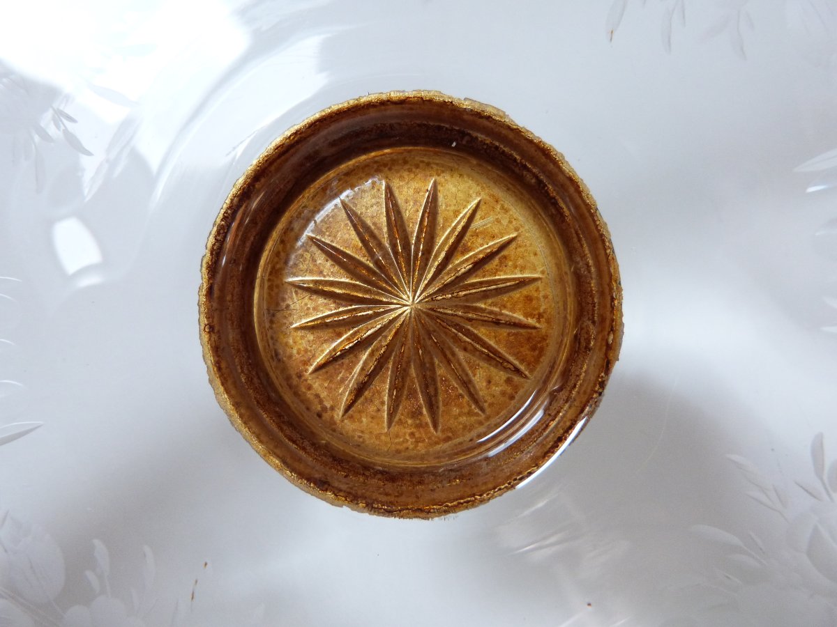 Solid Silver And Engraved Crystal Display Bowl In The Louis XVI Style-photo-4