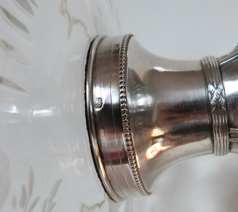 Solid Silver And Engraved Crystal Display Bowl In The Louis XVI Style-photo-6