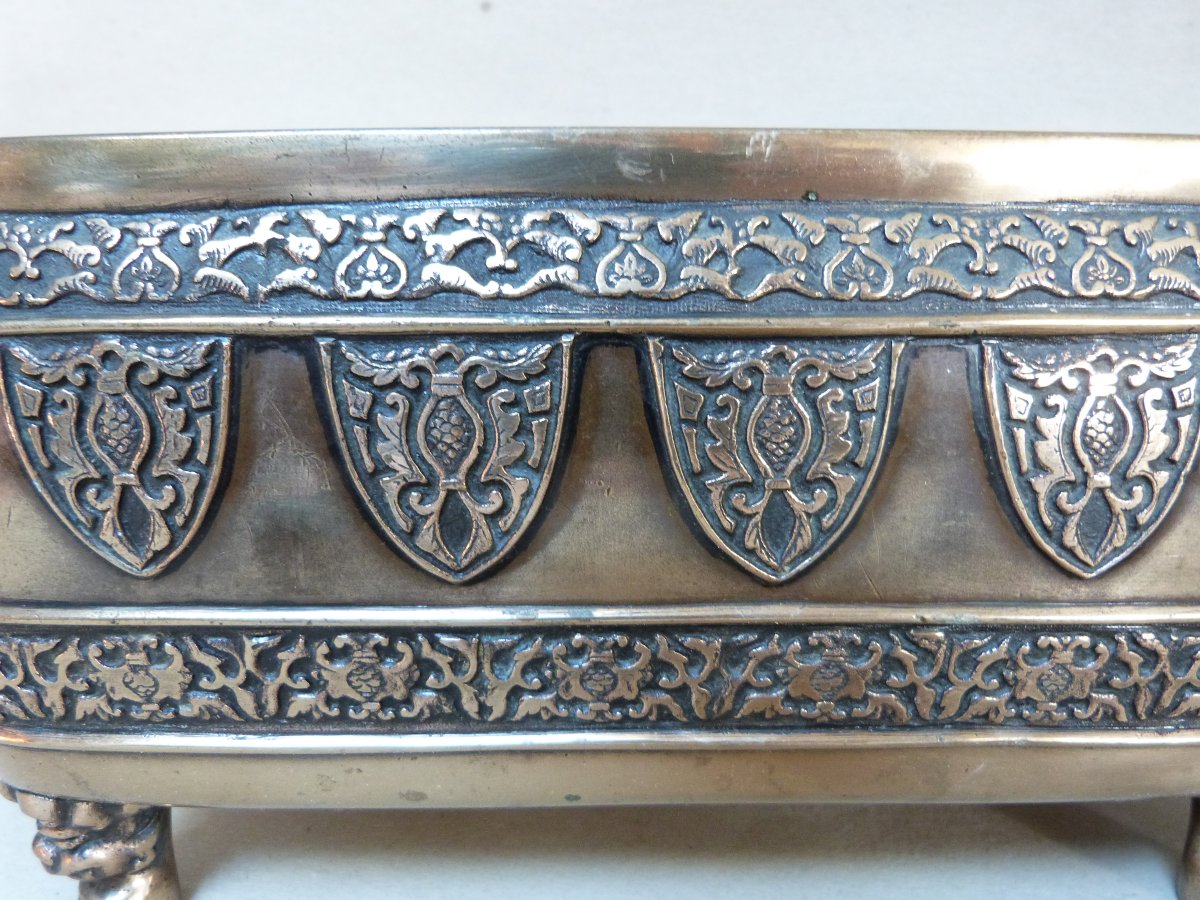 Pair Of Bronze Planters From Japan's Meiji Period, Marked "chinoise" -photo-2