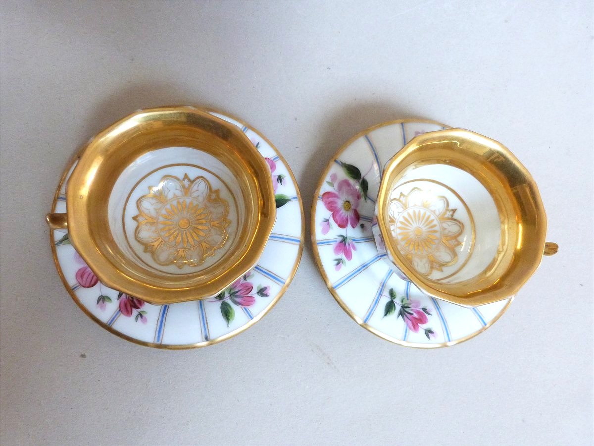 Service à Thé en porcelaine de Paris Napoléon III-photo-1