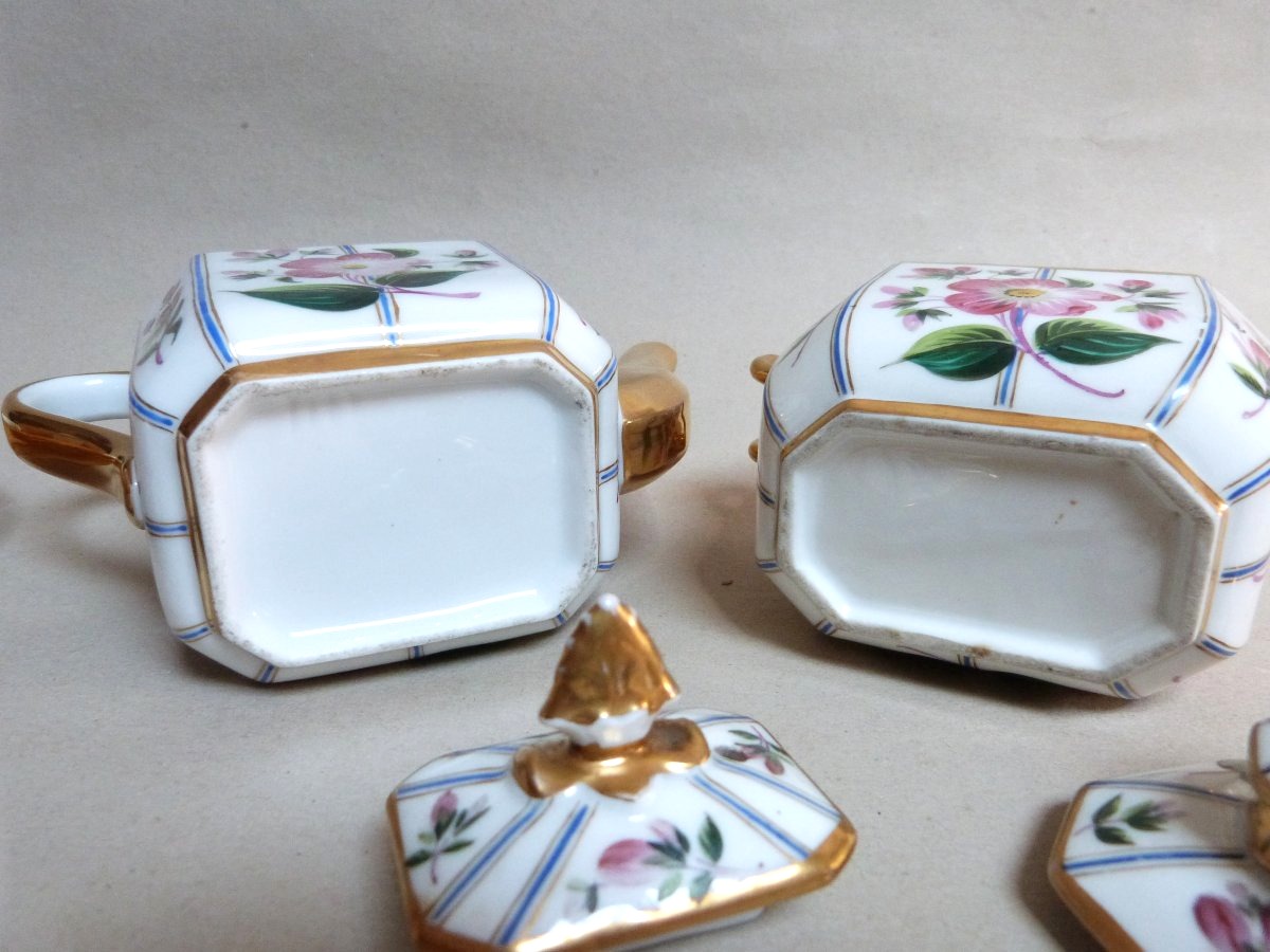 Service à Thé en porcelaine de Paris Napoléon III-photo-7
