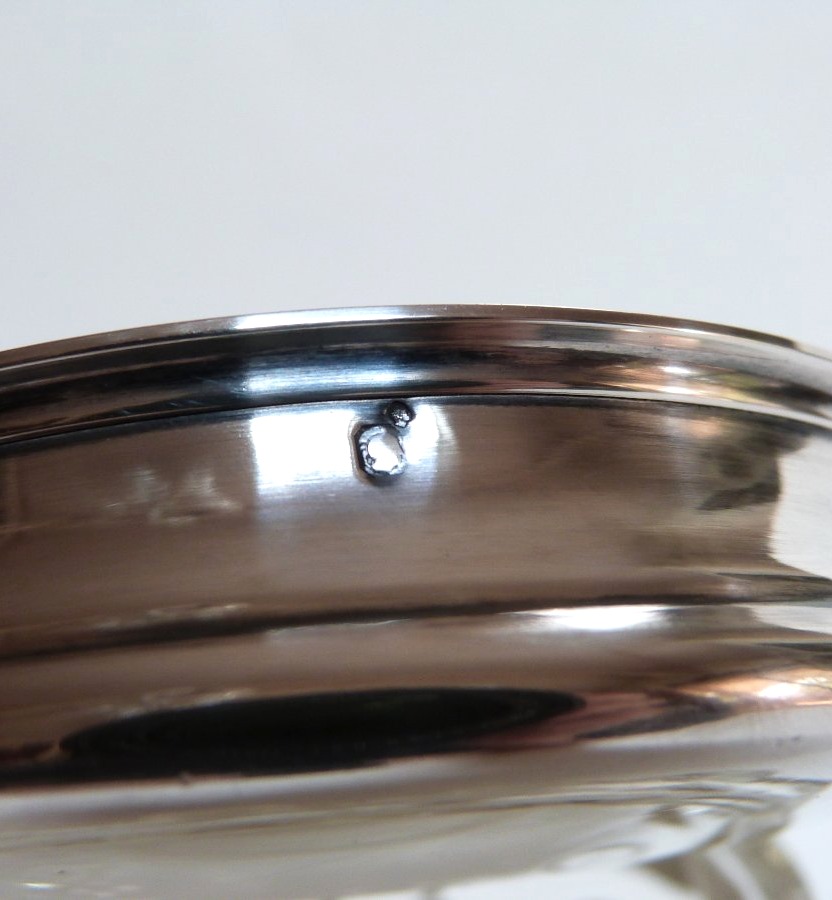 Solid Silver And Cut Crystal Lidded Pot, Early 20th Century -photo-1