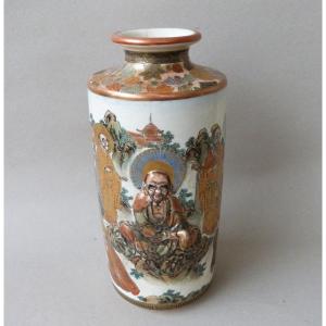 Ceramic Vase From Satsuma Japan Meiji Period