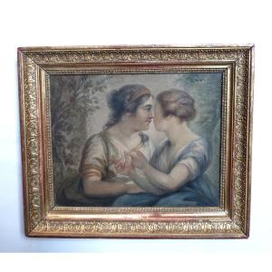 Drawing By Pierre Noel Violet Dated 1809 England Empire Period Frame