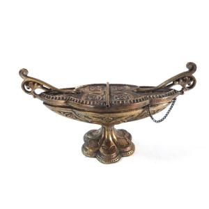 Viollet Le Duc Neo Gothic Bronze Incense Shuttle 19th Century