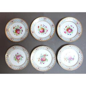 Ensemble d'Assiettes Porcelaine XVIIIeme Paris Rue Thiroux Guy Housel Manufacture De La Reine