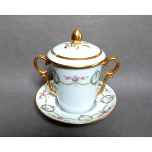 Limoges Porcelain Trembleuse Cup In The Style Of The 18th Century