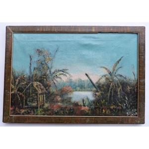 Ravondaby Huile Sur Toile Madagascar 1928 Tananarive