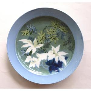 Manufacture De Sèvres Grand Plat En Porcelaine Daté 1853 Rare Décor 