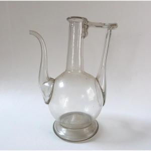 18th Century Blown Glass Oil Cruet 