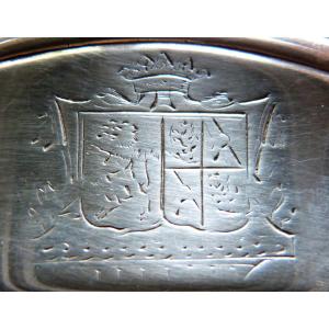 Solid Silver Dish Paris 1778 Coat Of Arms Crown Of Duke 