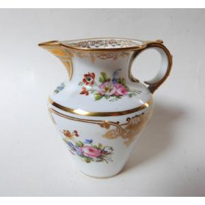 Sèvres 1851 Porcelain Milk Jug With Napoleon III Flower Decoration