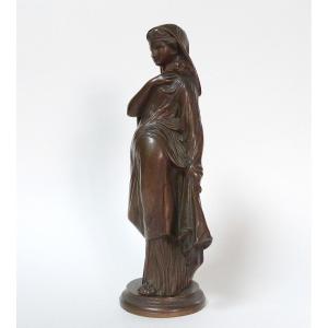 Sculpture bronze  grand tour d'après l'antique femme au masque 