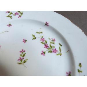 Locré Pair Of 18th Century Paris Porcelain Plates With Barbels