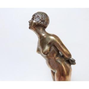 René Papa bronze art déco nu féminin vers 1930