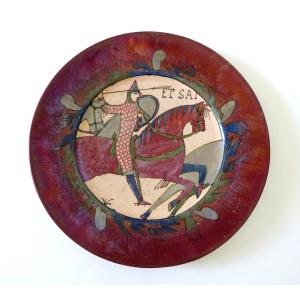 Louis Etienne Desmant Decorative Plate Bayeux Tapestry Normandy