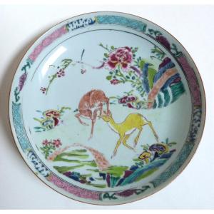 coupe en porcelaine de Chine Yongzheng  début du XVIIIeme siècle famille rose