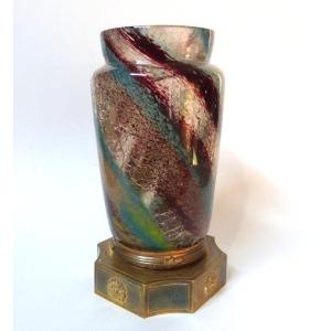 François Eugène Rousseau, Crackled Crystal Vase