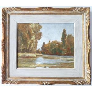 Eugène Trigoulet huile sur toile paysage