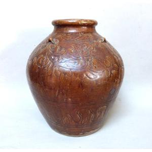 Martaban Jar, China, 19th Century 